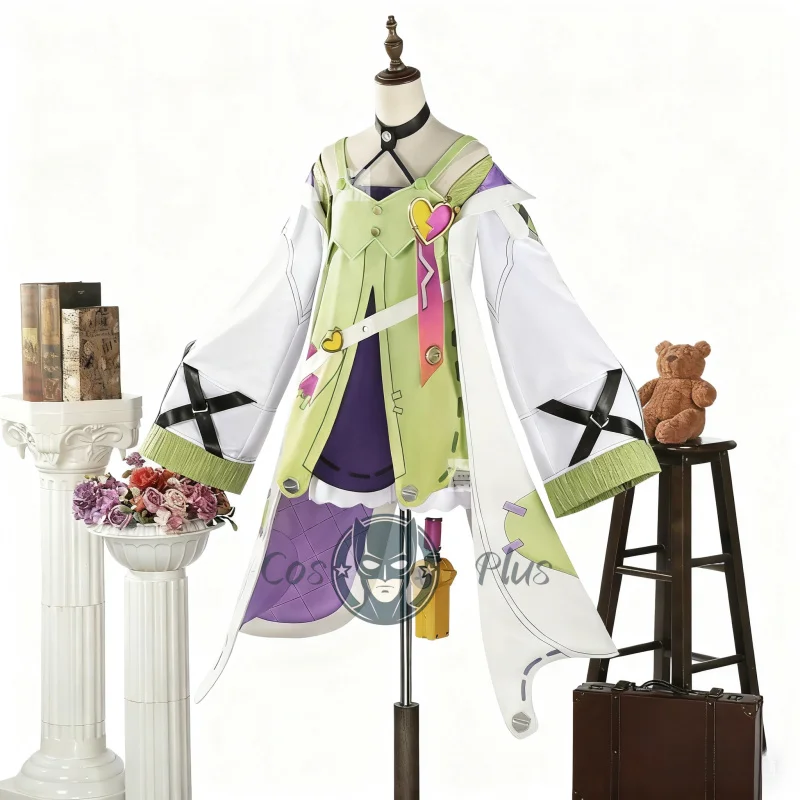 

Game Genshin Impact Aino Cosplay Costume Anime New Character Green Suit Tail For Halloween Comic Con Clothes