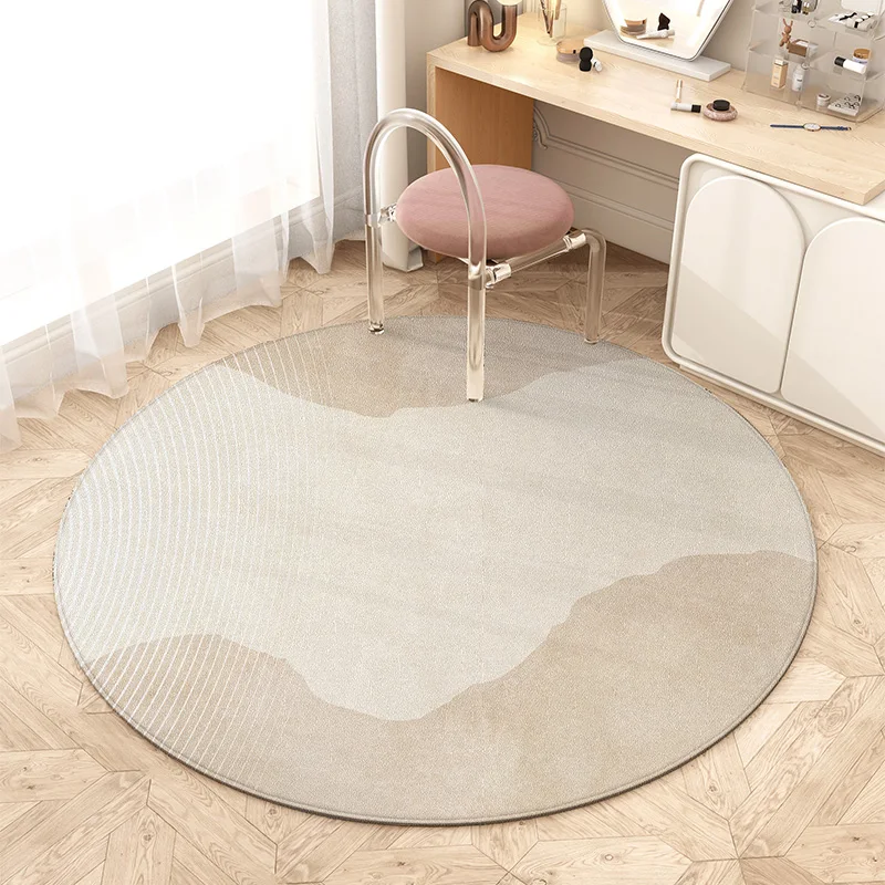 Japanese Round Simple Line Carpet Wabi Sabi Style Living Room Swivel Chair Study Anti Fouling Carpets Bedroom Sofa Anti Slip Rug