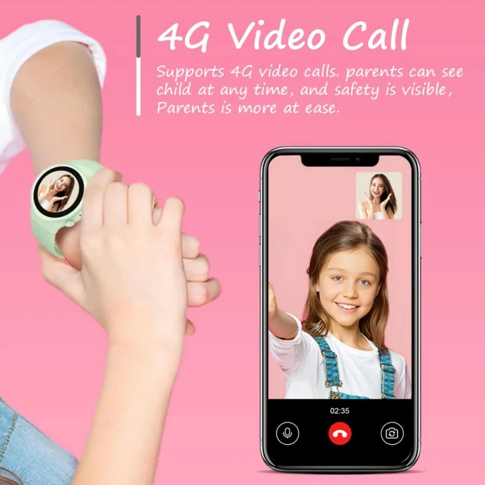 LAGENIO K5 4G Kids Smart Watch WIFI SOS GPS Monitor Tracker Location Smartwatch Child Waterproof Camera Video Call Phone Watch