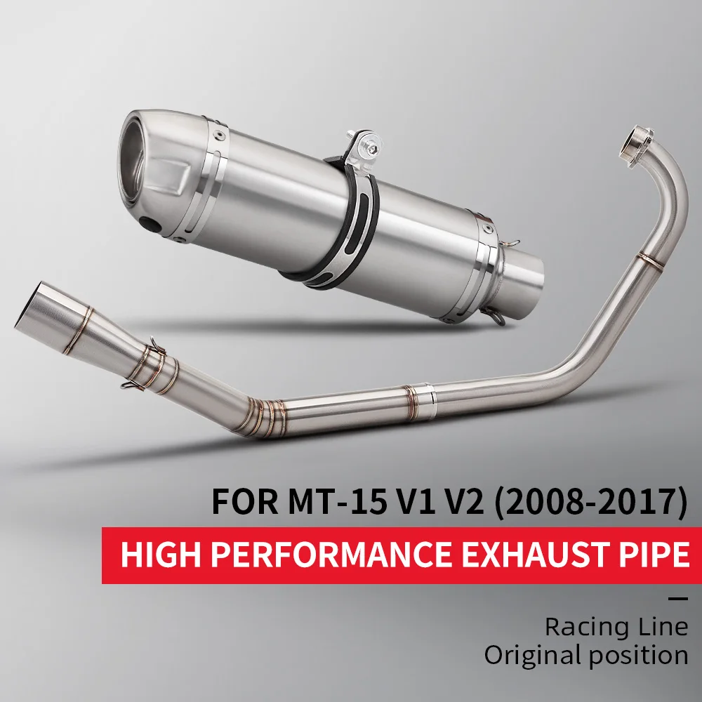 

Slip On For YZF-R15 MT-15 V1 V2 2008-2017 ExhaustMotorcycle Full Exhaust Escape System Pipe
