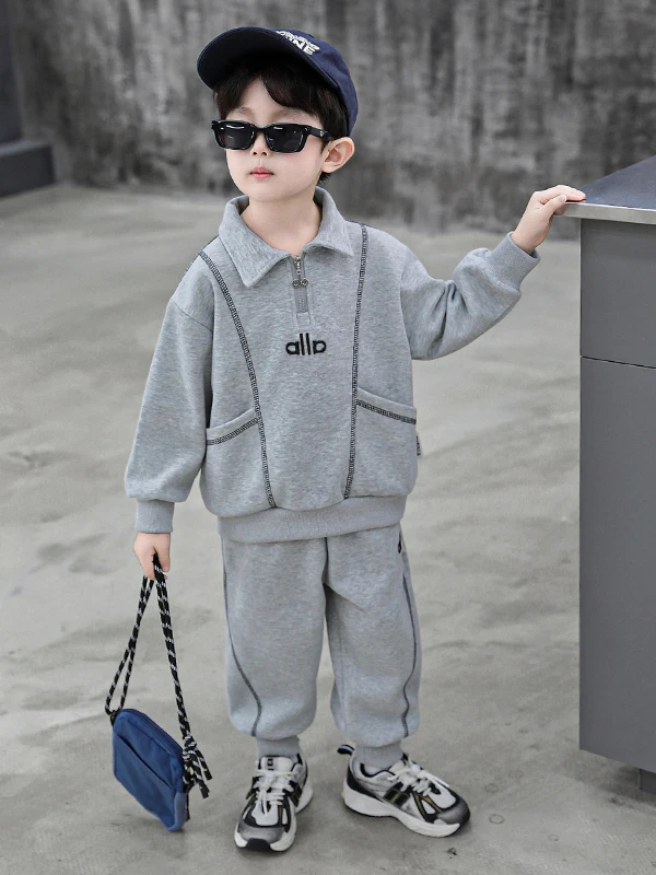

Повседневный комплект спортивной одежды для мальчиков с капюшоном и брюками, дизайн Five ket, модная весенне-осенняя одежда для мальчиков-подростков, крутая одежда...