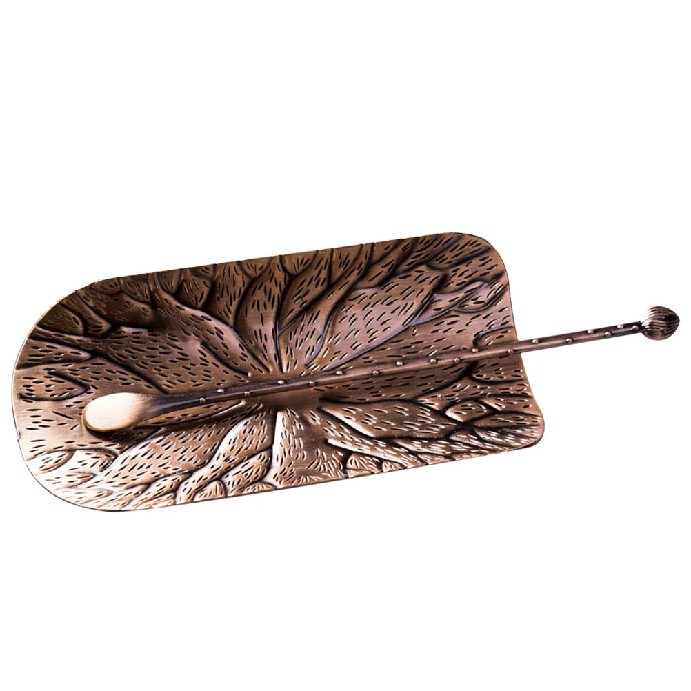 Alipis Japanese Tea Set Mini Container Measuring Spoon Matcha Scoop Coffee Bean Salt Alloy Presentation Vessel Bulk Tea Pan