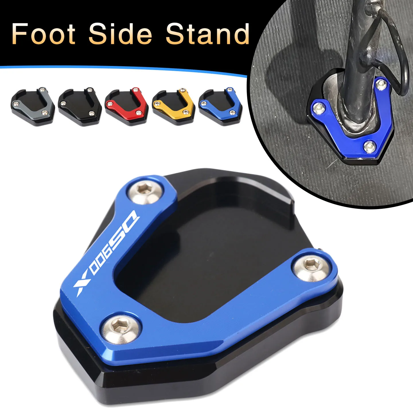 

Motorcycle Kickstand Foot Side Stand Extension Pad Support Plate Enlarge Fit For VOGE DS525X DS625X DS900X 2023 2024 2025