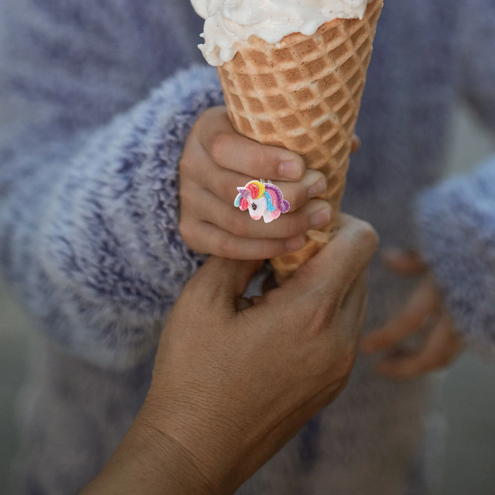 

Unicorn Kids Plastic Toddler Jewelry Birthday Rings For Girls Gifts Heart Shaped Safe Durable Cartoon Design