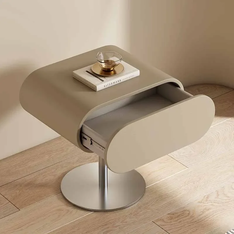 Modern best-selling bedroom bedside table solid wood drawer bedside table leather storage living room side table furniture