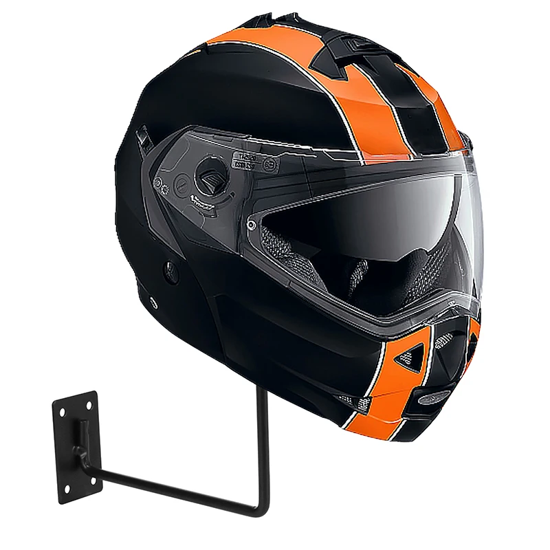 Motorcycle Helmet Holder Hanger Rack Wall Mounted Hook for Coats Hats Caps Helmet Rack Black Steel Accessories