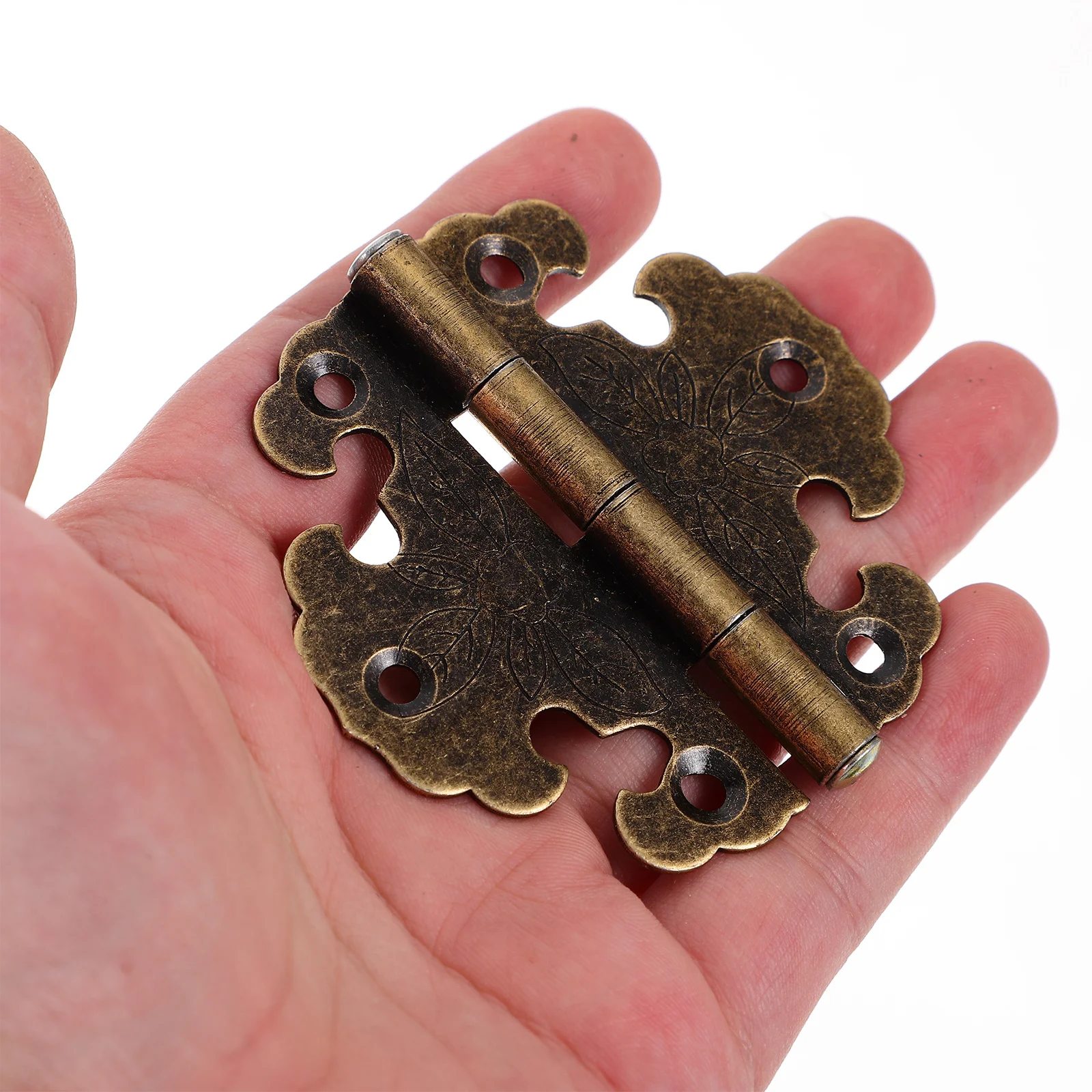 

4Pcs Vintage Style Zinc Alloy Hinges Classic Furniture Cabinet Doors Replacement Hinges for Wooden Boxes Jewelry Boxes