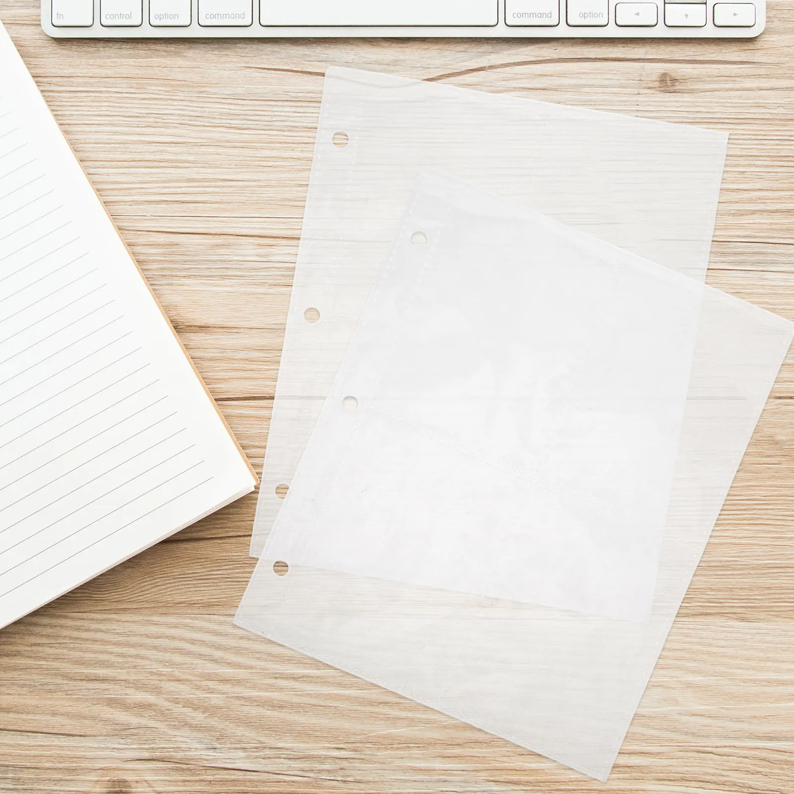 

10Pcs Transparent Plastic Refill Pages for Binders Card Holding Sheets Clear Binder Sleeves Photo Card Protectors Trading Cards