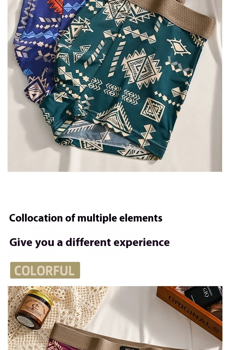 1 stücke männer Unterwäsche Eis Seide Boxer Shorts Plus Größe 6XL Unterhosen Atmungsaktiv Sexy Dünne Höschen Drucken Dessous Großhandel 5803 – Detail 9