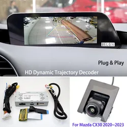 HD Reverse Trajectory Decoder For Mazda CX 30 CX-30 CX30 2020~2023 OEM Original Screen Upgrade Rear View Camera Plug & Play