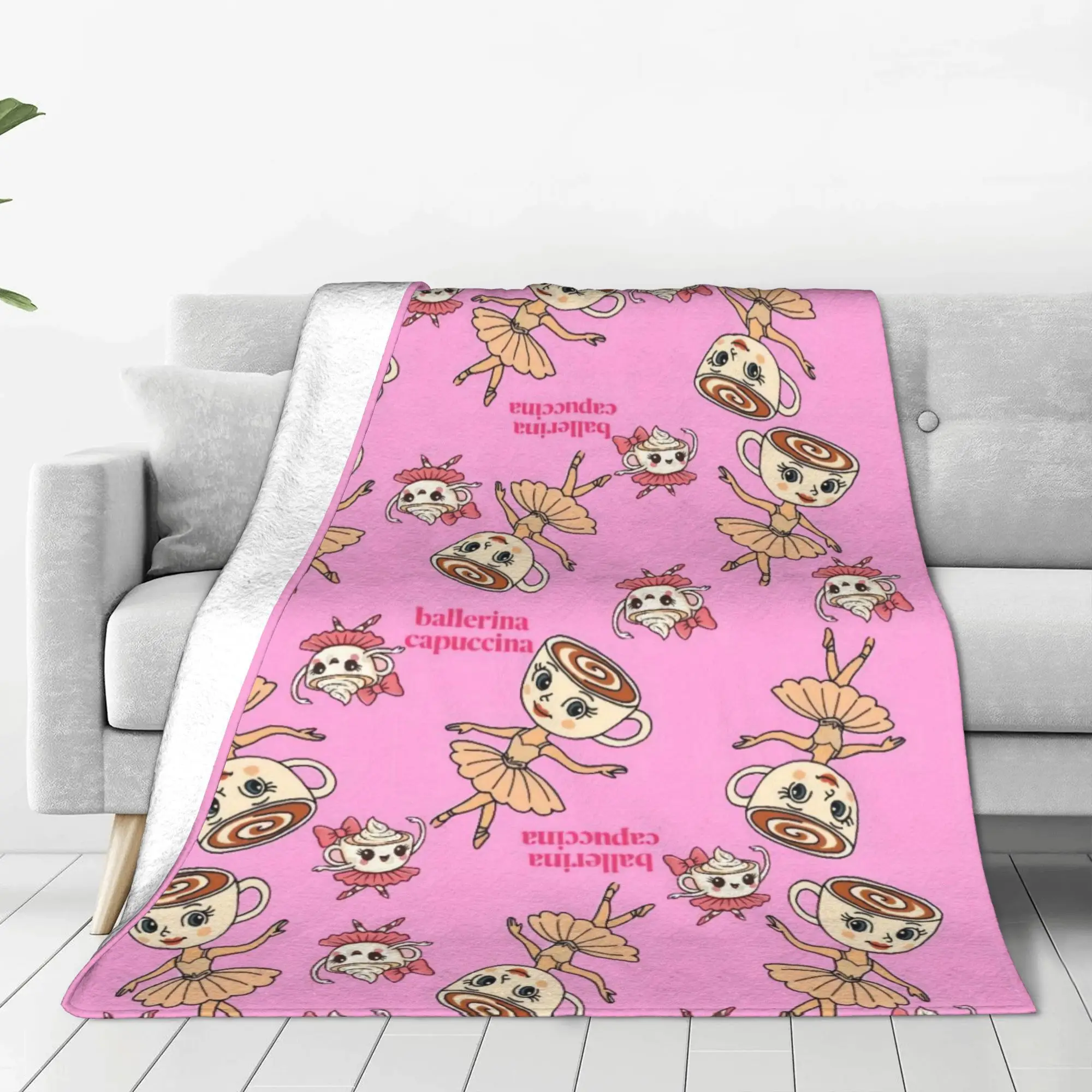Ballerina Cappuccina Collection Blanket Quality Warm Soft  Bedding Throws Autumn Girls Boys Couch Bed Fluffy Bedspread