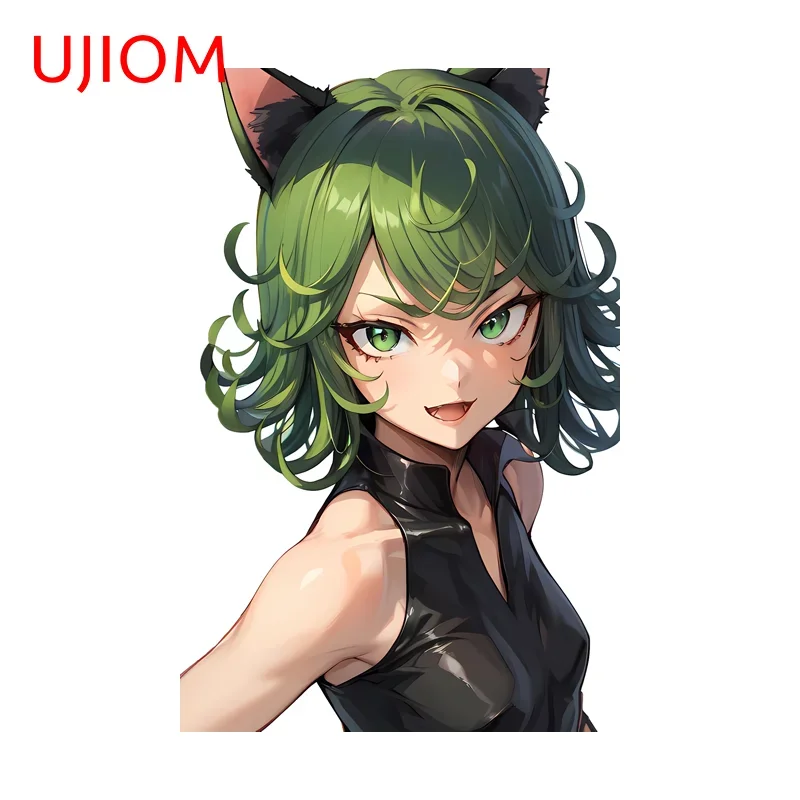UJIOM Cat Ears Girl Tatsumaki Anime Peripheral Wall Sticker Delicate Tendy Eye Catching Graffiti Decal Suitable For Vestibulec