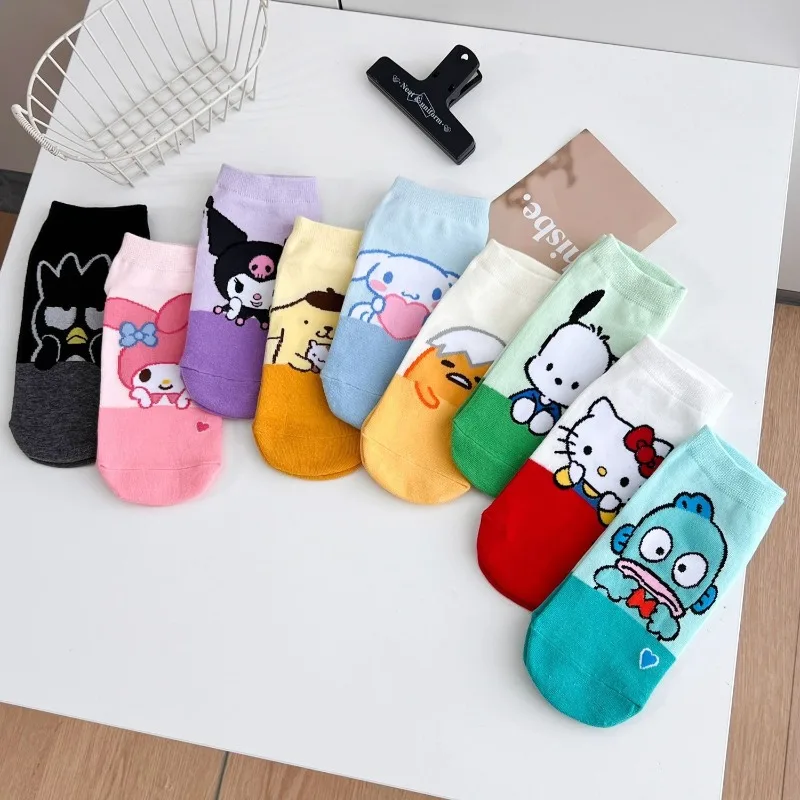 1/9Pairs Cartoon Leisure Innovative Cute Women's Cartoon Short Socks Are High-Quality Comfortable Soft And Breathable Gift Socks