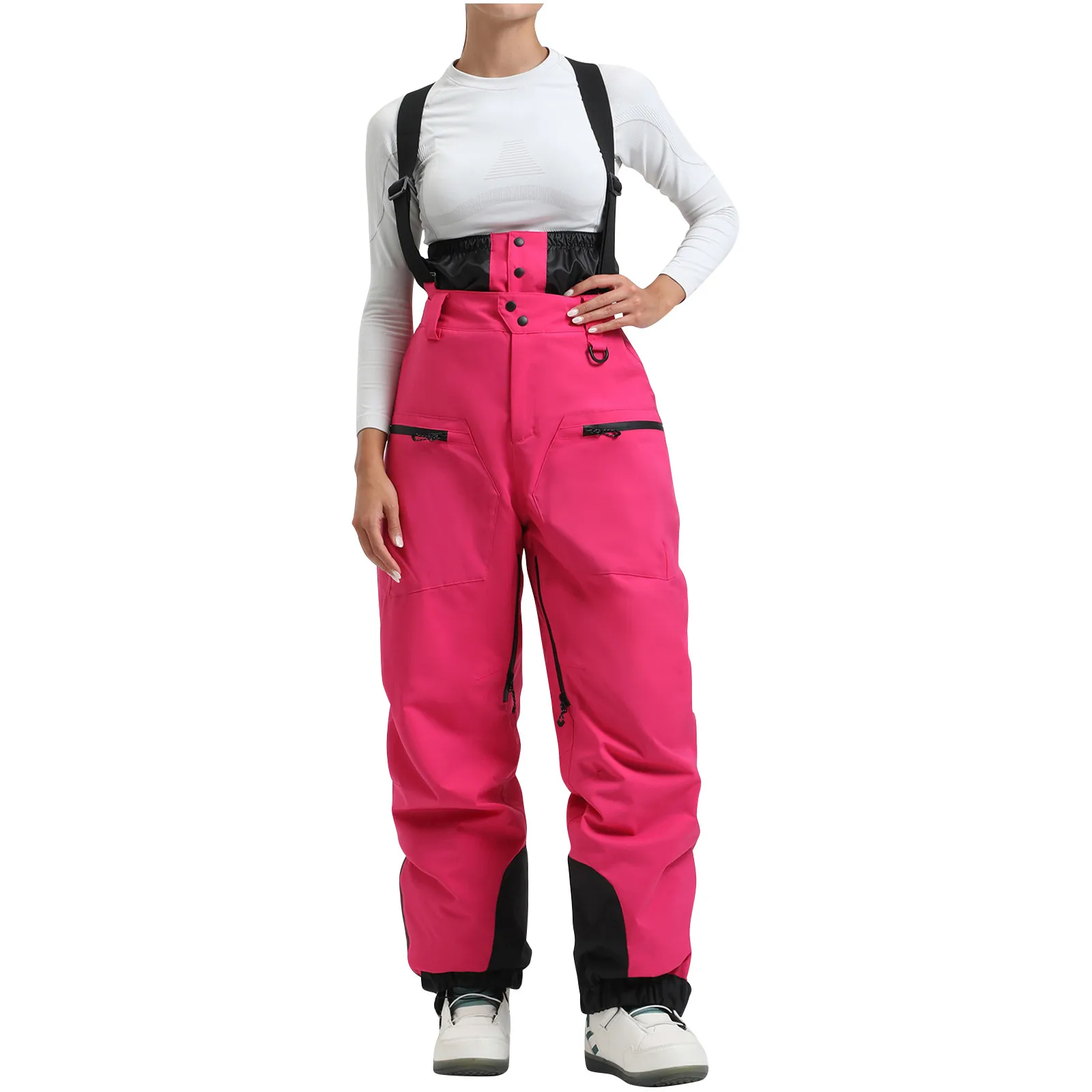 

New Fashion Ski Pants Outdoor Sport Mountain Waterproof Men Women Snowboard Overalls Suspender Snowpants Warmth Ski Pants
