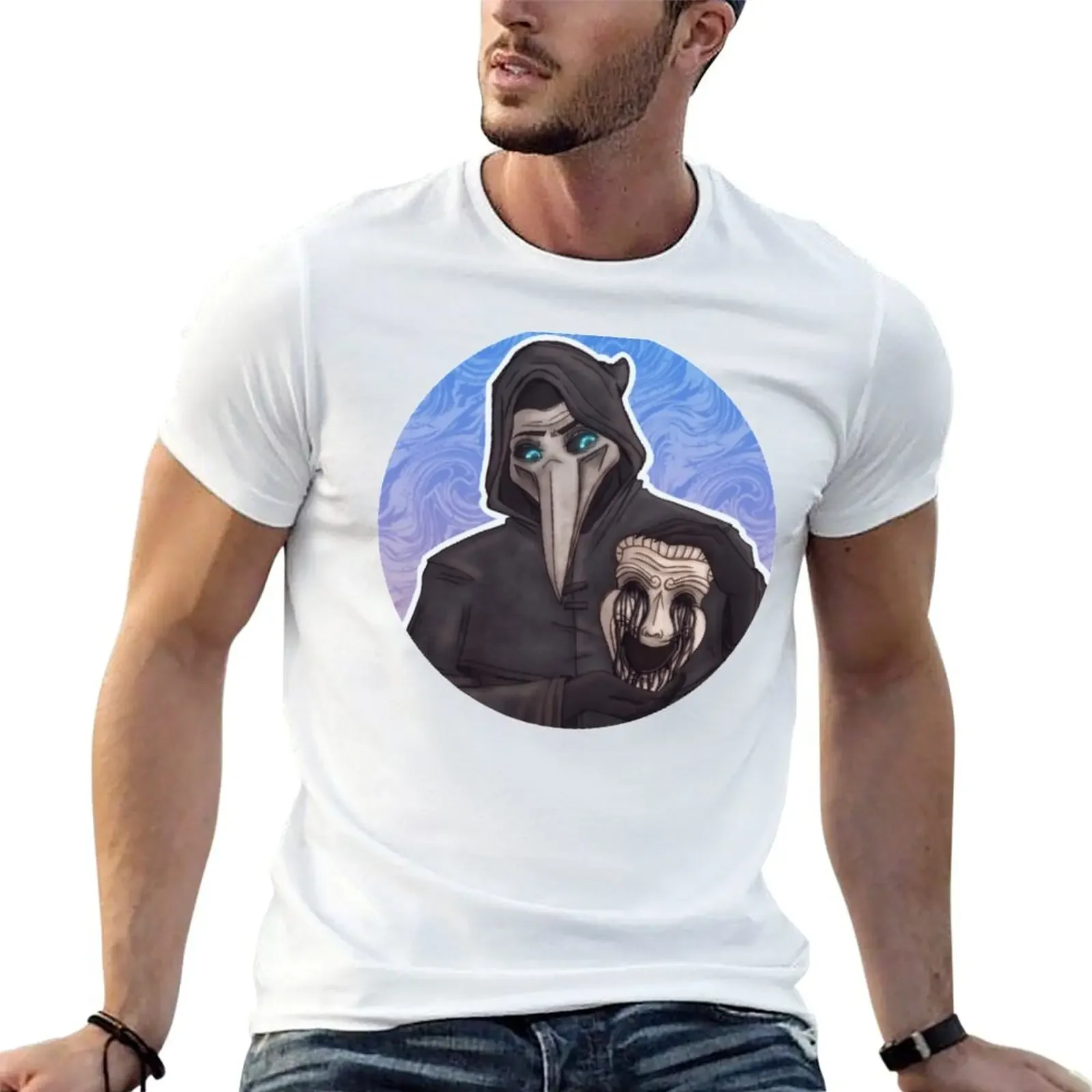

SCP 049 & 035 T-Shirt animal prinfor boys summer clothes Blouse compression shirt men