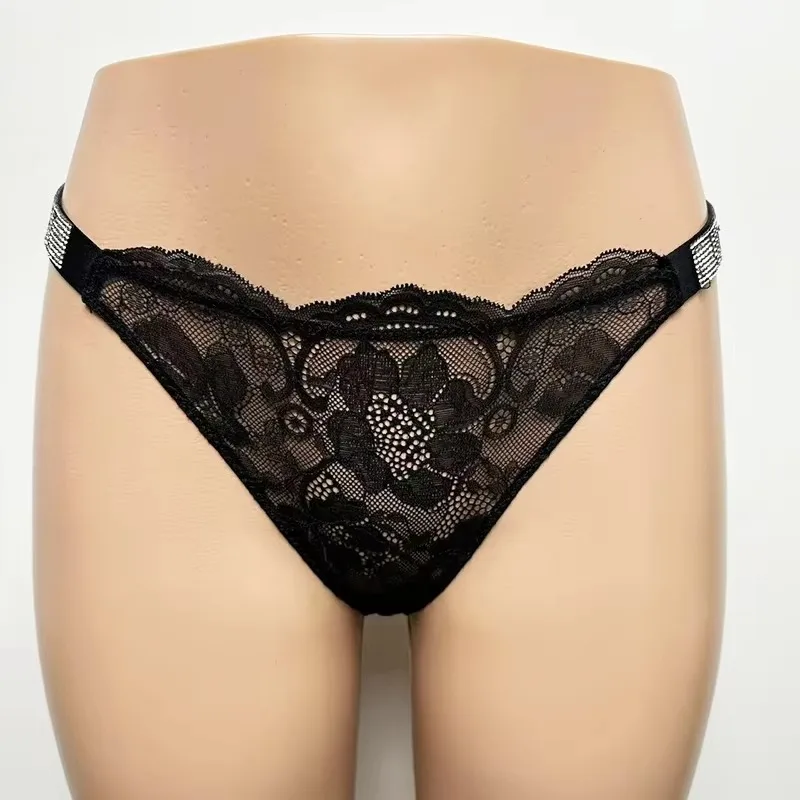 VS Eyelash Lace Fringe Trim Thong Very Sexy Women Lingerie Underwear Hot Sexy Panty