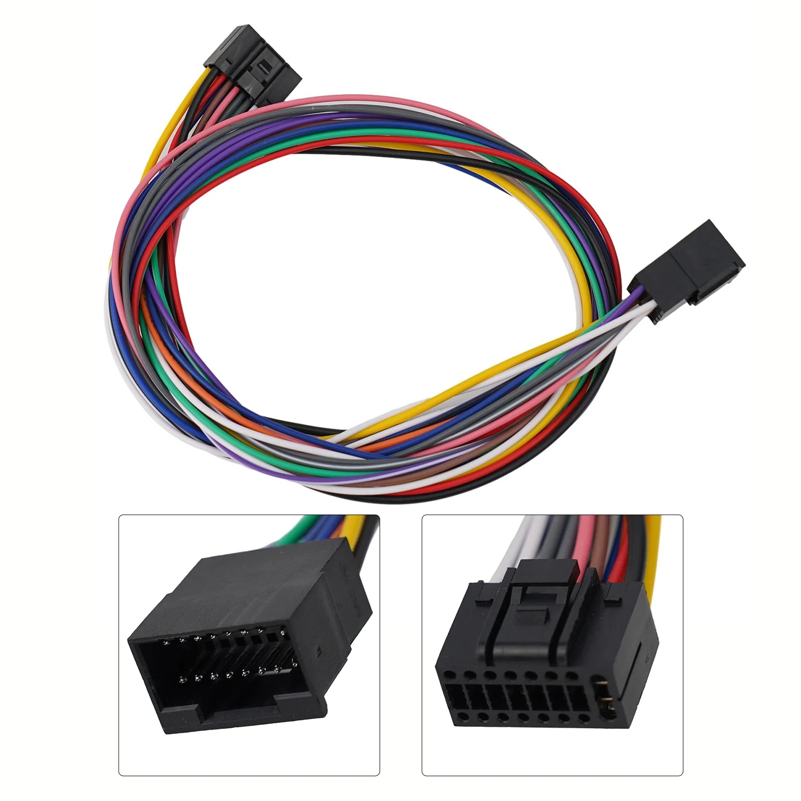 16Pin Car Radio For ISO Wire Harness Extension 60cm Adapter Cable For Android Player Car Accessories