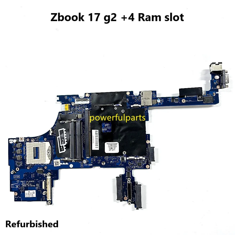 For Hp Zbook 17 G2 Motherboard 784213-601 784213-001 784213-501 ZBK17 LA-B391P Mainboard Working Good