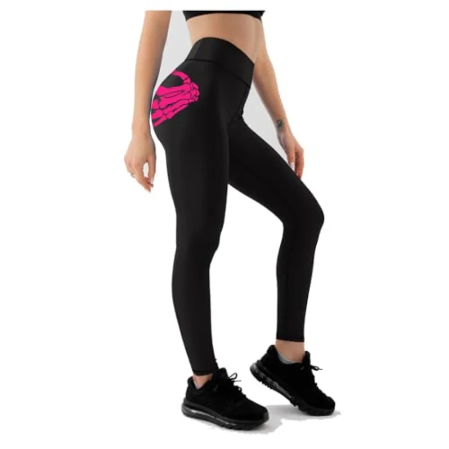 

Glow in The Dark Halloween Theme High Waisted Leggings for Women Fitness Yoga Pants Cycling Workout