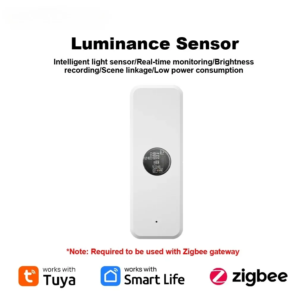 Tuya ZigBee Illumination Brightness Detector Light Sensor Luminance Sensor Home Automation with Smart Life Device Linkage