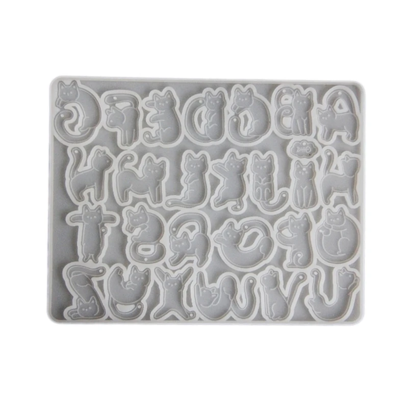 Multipurpose Cats Letter Pendant Mold Easy Releasing Silicone Texture Perfect for Soap Wax Chocolate Decoration Molds