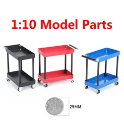 RC 1/10 Proportion Garage Series Metal 2 layer Oil Service Cart Trolley for 1:10 RC Crawler Car  TRX-4 Axial SCX10 D90