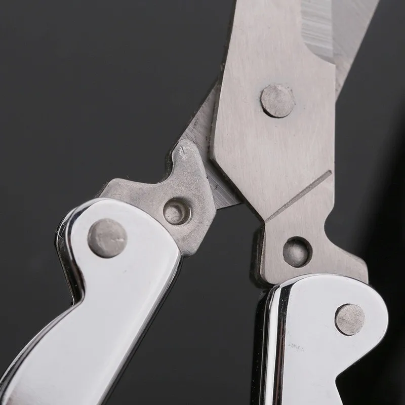 Ciseaux pliants colorés lame de polissage tranchante conception ergonomique Portable voyage ciseaux de pêche en acier inoxydable papeterie