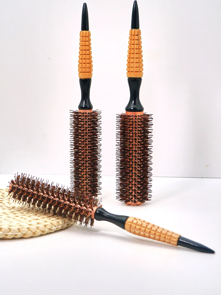 

3-размерная алюминиевая трубка, круглая щетка, профессиональные инструменты для укладки салона, парикмахерские щетки для завивки волос, расческа с нейлоновой щетиной