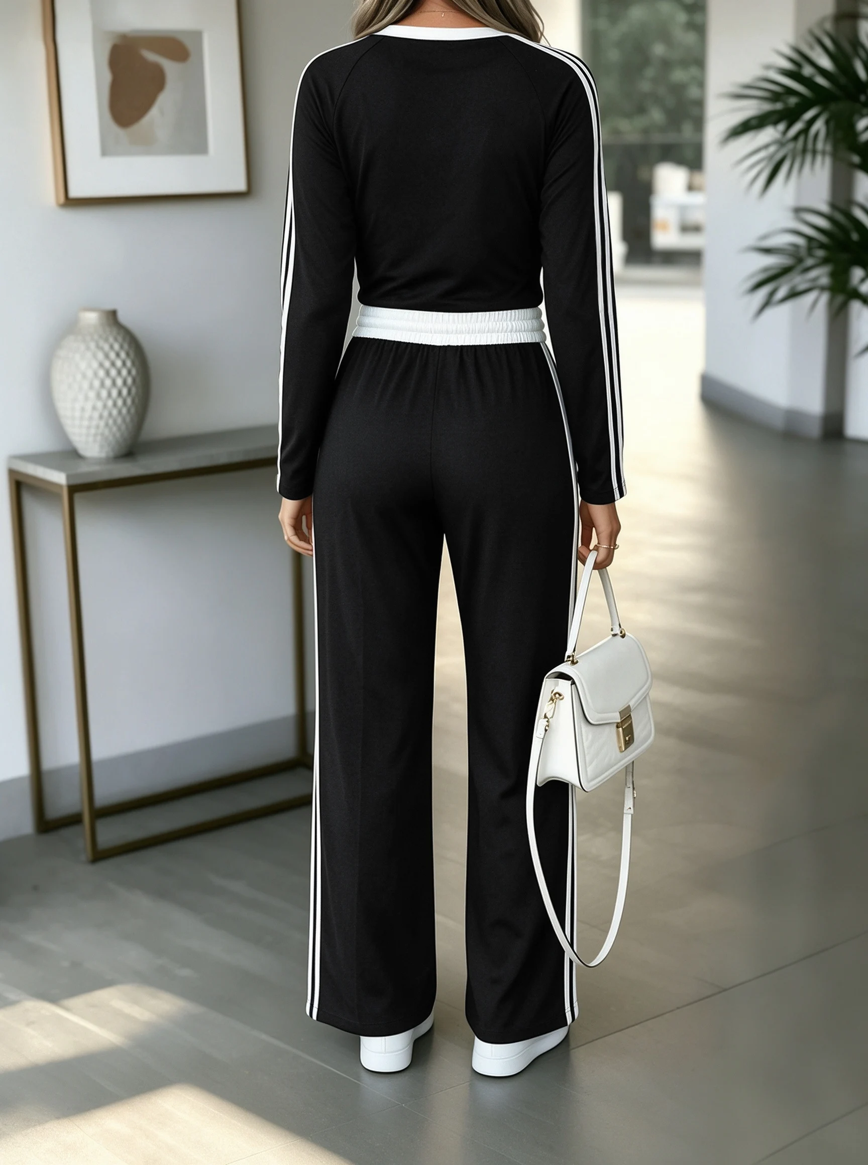 2026 Damen Trainingsanzug Zweiteiliges Hosen-Set Herbst Winter Lässiger Alltags-Sportanzug Passender Hosenanzug Langarm-Oberteil S-XXL Größe – Detail 6