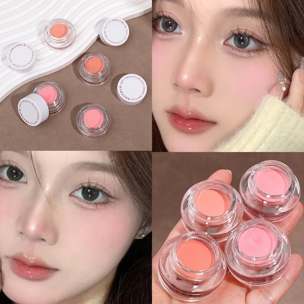 Soft Matte Blush Mini Portable Natural Blush Palette Peach Pink Red Rouge Cheek Long-lasting Nude Makeup Cosmetic Face Makeup