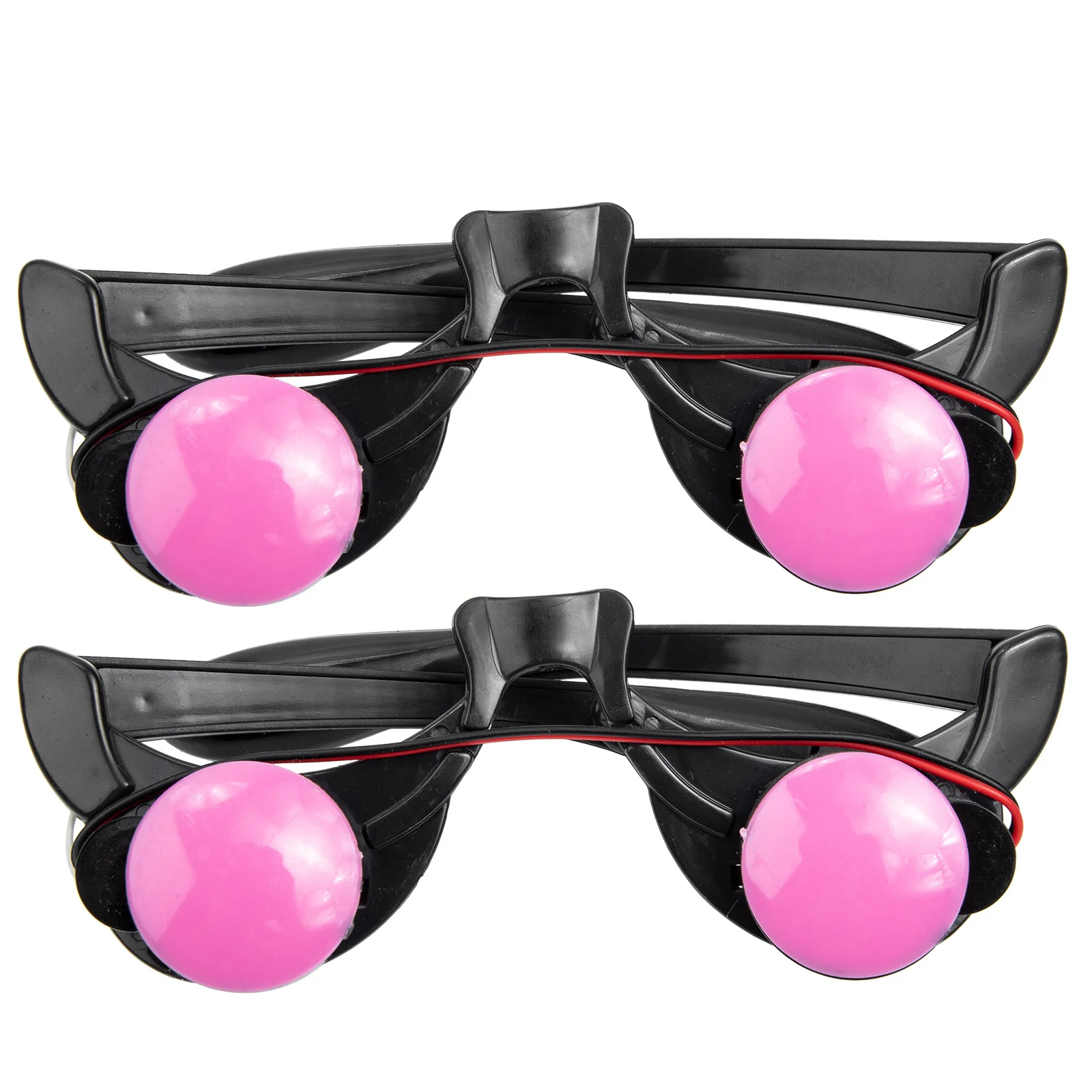 

2pcs Led Glasses Props Glowing Party Eyeglasses Funny Plastic Luminous Glasses Cheer Clowns Design Party Photo Booth