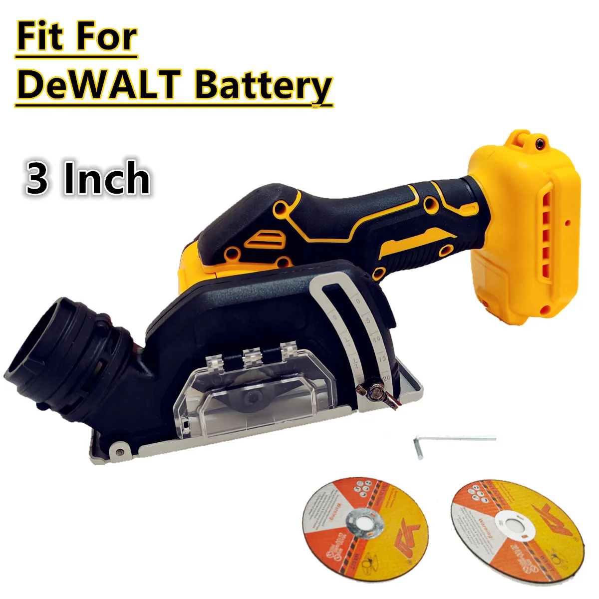 

Fit For DeWALT 20V Battery Cordless Angle Grinder 3 Inch Handle CUT OFF Electirc Cutting Mini Circular Saw Machine Power Tools