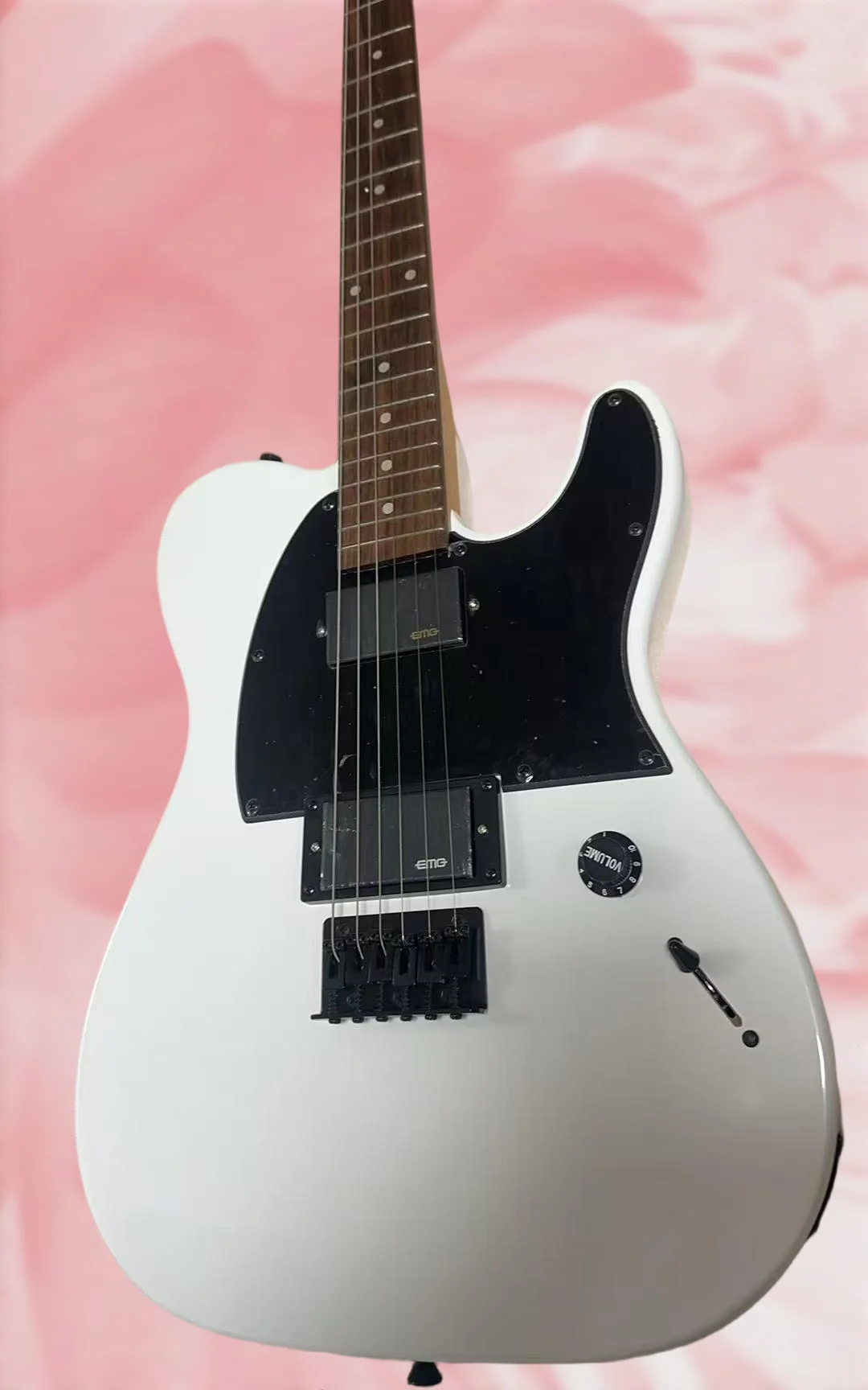 Oferta Especial: Guitarra con Perillas de Bloqueo Signature Blancas Planas, Diapasón de Palisandro, Alta Calidad de Fábrica 2026