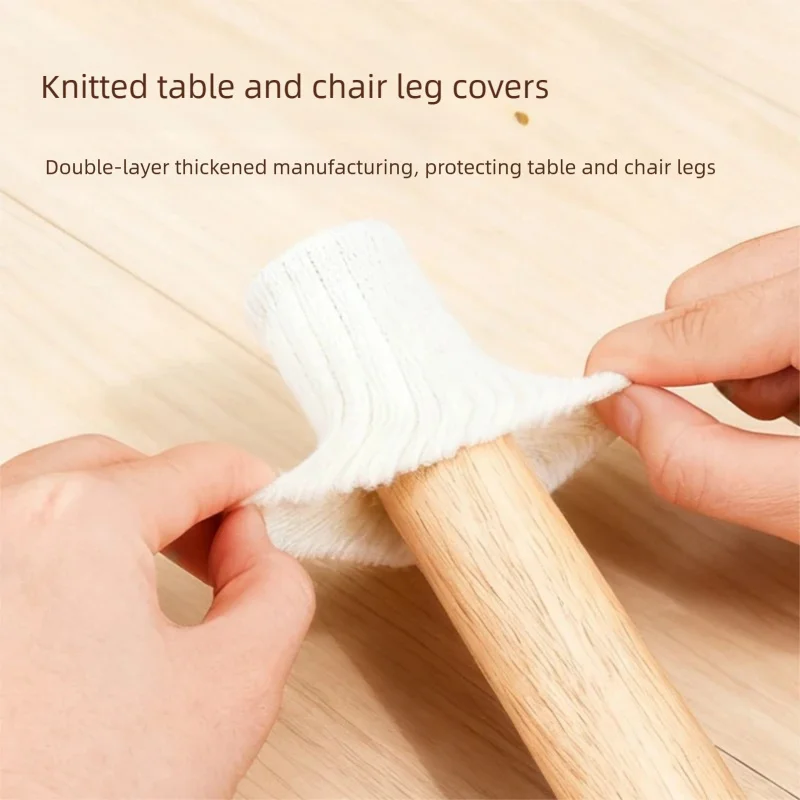 20Pcs Chair Legs Socks Knitted Furniture Feet Floor Protectors Anti-slip Pads Silent Thicken Table Chair Leg Socks Covers image 3