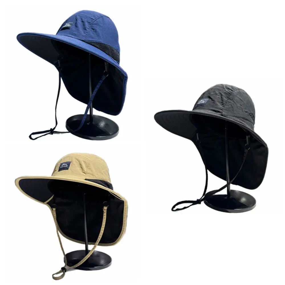 Mantón de ala ancha protección del cuello gorra de sol protección solar gorra de cubo sombrilla sombrero cuello cubierta de oreja Anti UV hombres sombrero de pescador ciclismo
