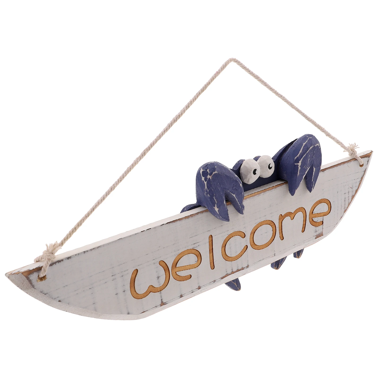 

Ocean Wind Premium Rosewood Crab Shape Home Decor Hanging Wall Signs Durable Door Plate Sign Board Wall Hanging Decors Store