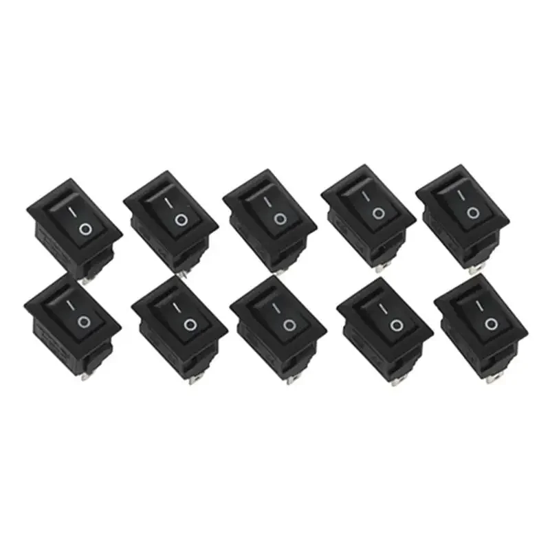 5/10 sztuk przełącznik wciskany 10x15mm SPST 2Pin 3A 250V KCD11 Snap-in na/wyłącznik kołyskowy 10MM * 15MM czarny czerwony i biały