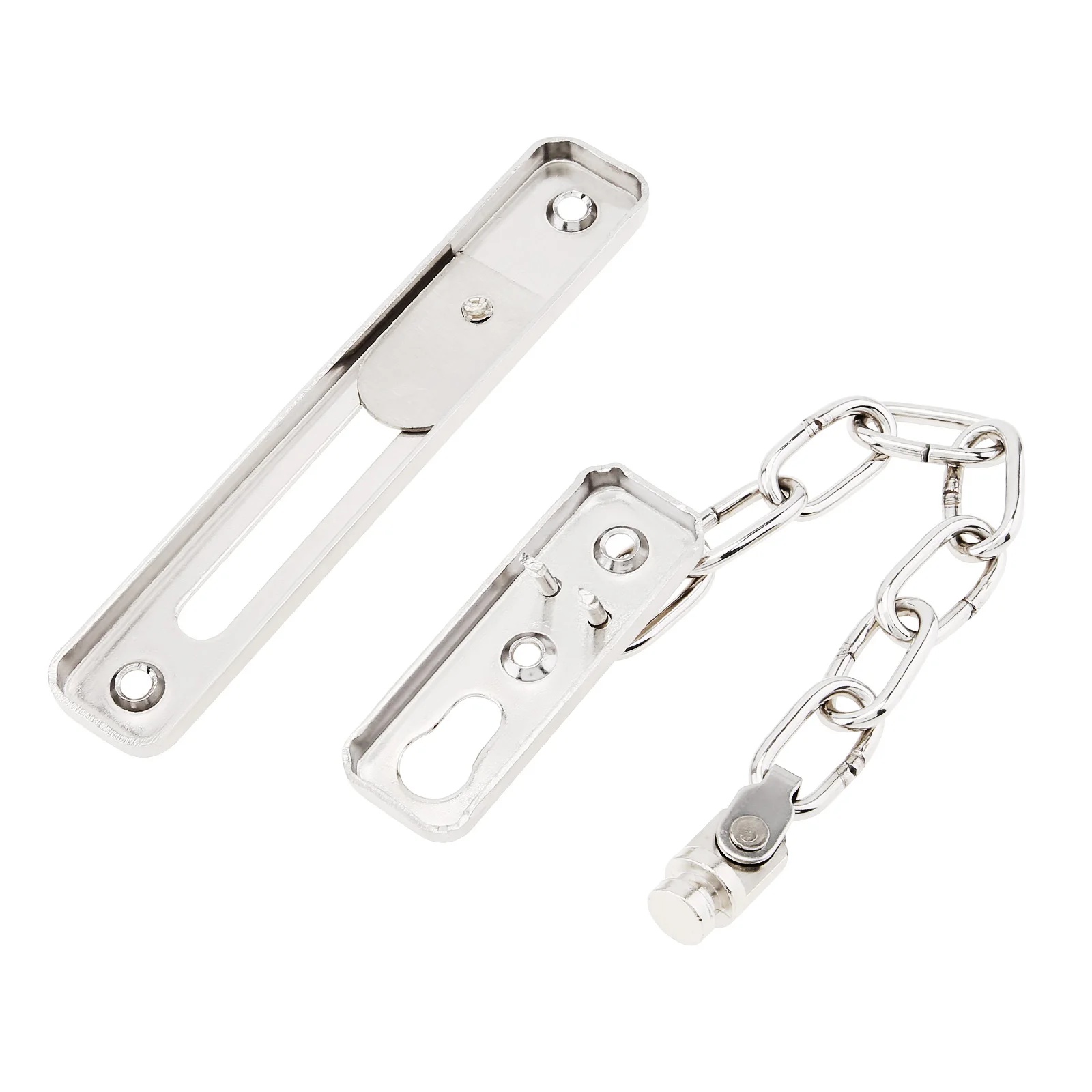 Solid Security Door Sliding Chain Lock Safety Punch Free Door Chain Lock Anti-theft Latch Buckle for Bedroom,Hotel,Homestay view 5
