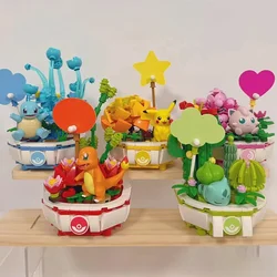 Keeppley Building Blocks Pokémon Plant Pot Bulbasaur Jigglypuff Pikachu Model Splicing Educational Toy Ornaments Collection Gift