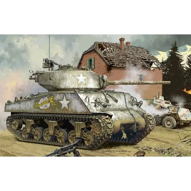 Meng Model TS-043 1/35 U.S. Medium Tank M4A3(76) W Sherman - Scale Model Kit