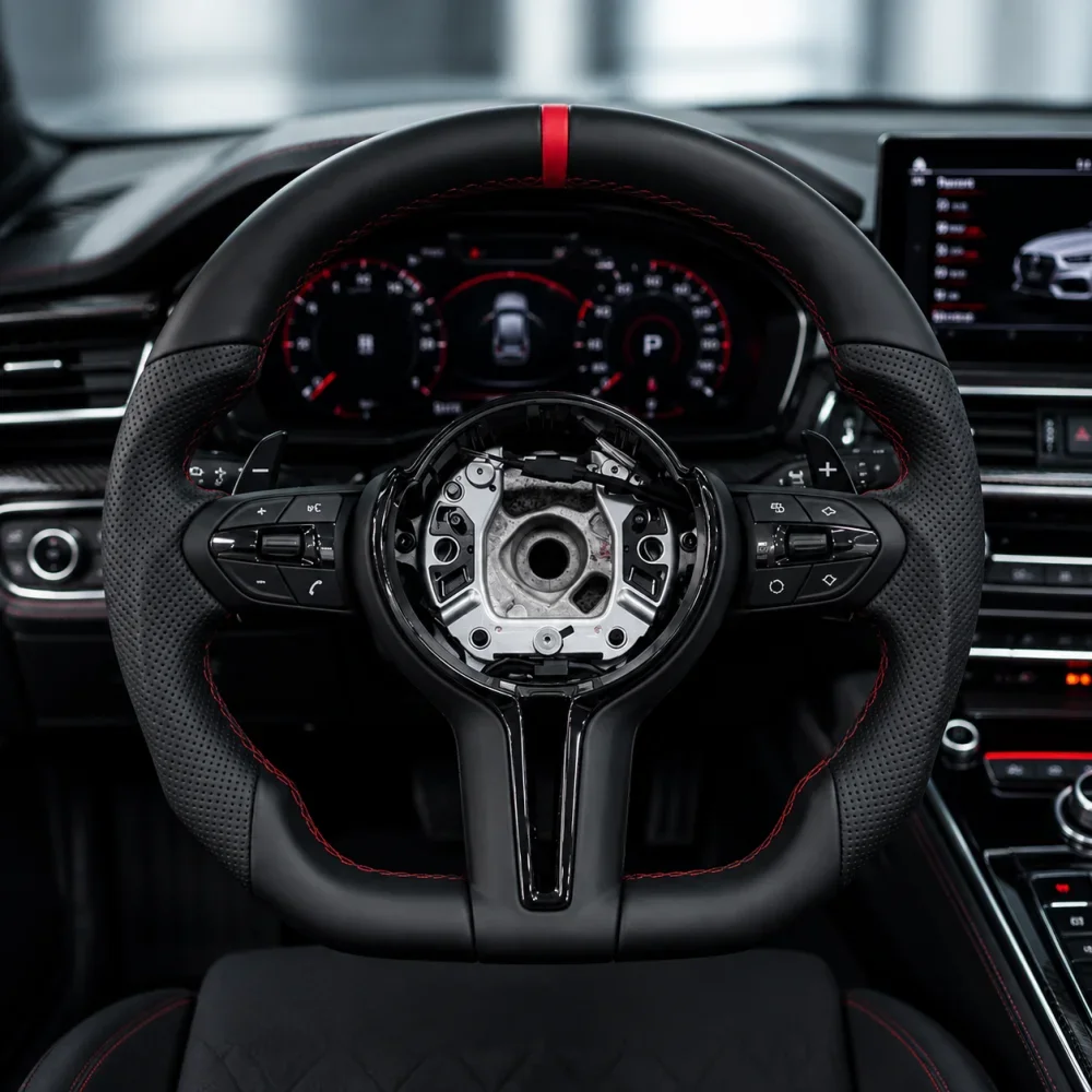 With Red Mark Steering Wheel For BMW F30 F31 F34 F36 F20 F21 F22 F25 F26 F15 F10 F01 F02 F06 F11 F80 M3 F82 F90 M5 E90 E70 E84