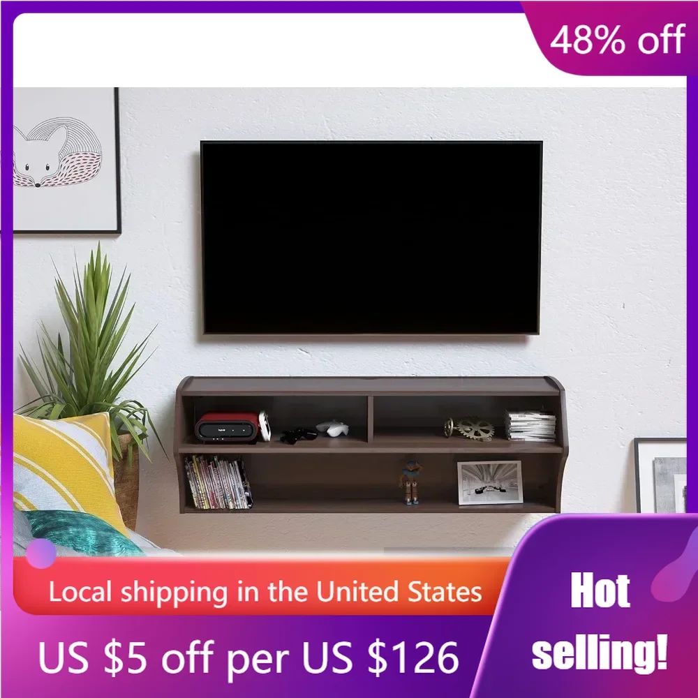 

Wall Mounted Media Console Tv Stand Living Room Furniture Tv Salon Espresso Freight Free Bookshelf Shelf Kitchen Cabinets