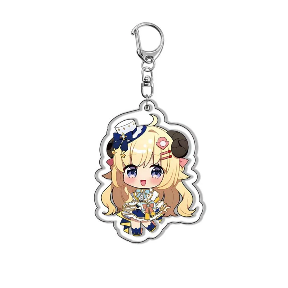 Anime Hololive Vtuber Figures Acrylic Keychain Inugami Korone Shirakami Fubuki Bag Charms Cartoon Pendant Fans Gift Keyring