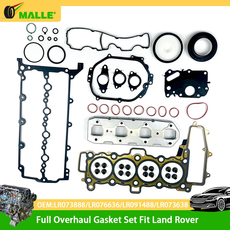 

Car Engine Full Gasket Repair Kit Interior Parts For Land Rover Discovery Sport 2.0T L4 Diesel AJ200 LR073888/LR076636/LR091488