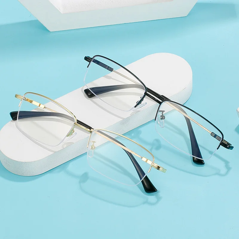 

Metal Half-frame Anti-blue Light Myopia Glasses Ultralight Myopic Eyeglasses Diopter 0 -1.0 -2.0 2.5 3.0 3.5 -4.0- 4.5 -5.0 -6.0