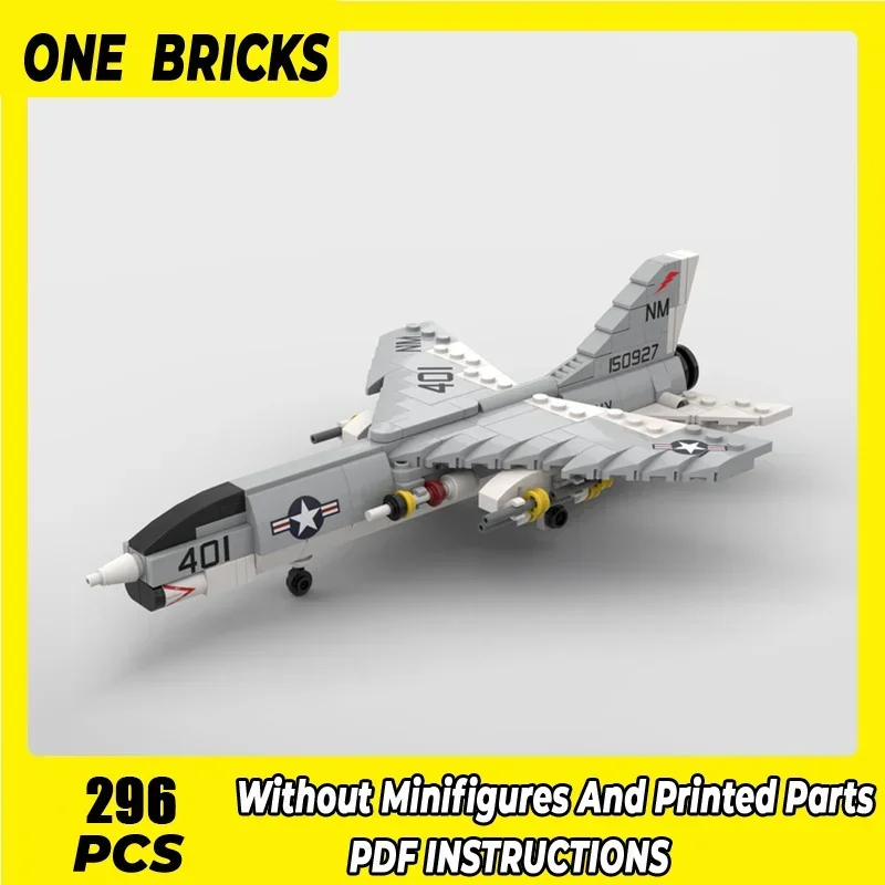 Moc Building Bricks Military Model 1:72 F-8E Crusader Fighter Technology Modular Blocks Gifts Christmas Toys DIY Sets Assembly