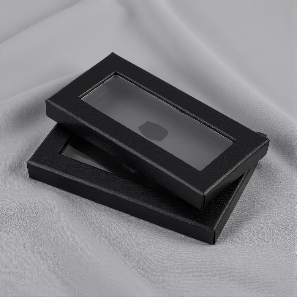 

Elegant Tie Box Black Snakeskin Finish Travel Case for Tie Storage Organizer Closet Accessory for Gentlemen Socks Present Boxes