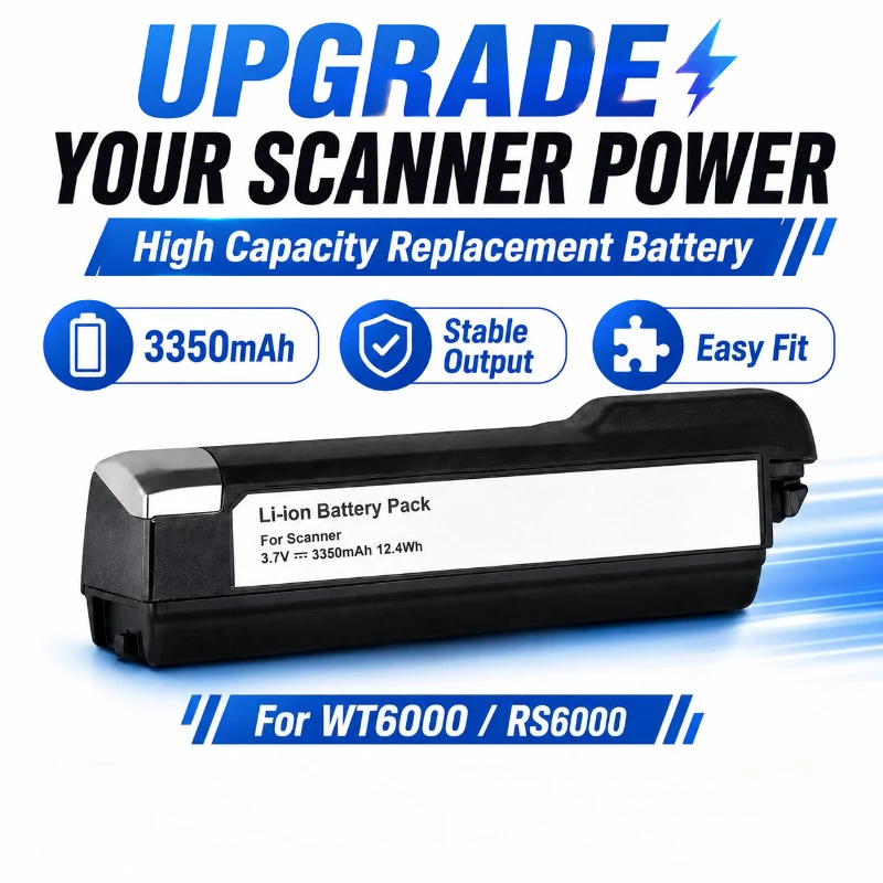 3350MAH 3.7V Suitable for ZEBRA WT6000 RS6000 BTRY-NWTRS-33MA-01 Battery Durability Compatible with Barcode Scanner Battery