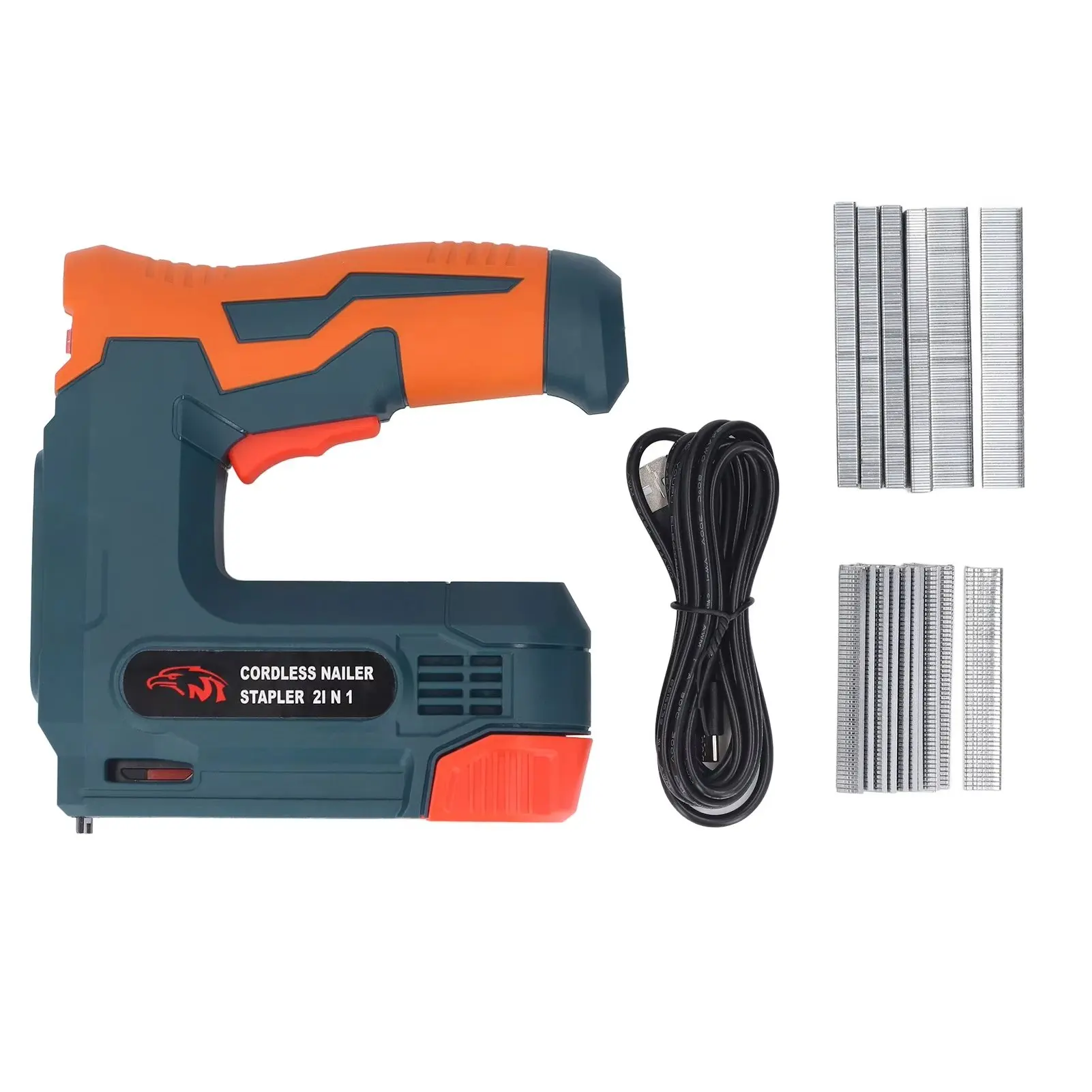 

2000mAh Electric Staple Gun, Cordless Nailer Stapler,USB Charging Portable Battery Powered Nail Gun With 6mm and 10mm Nails