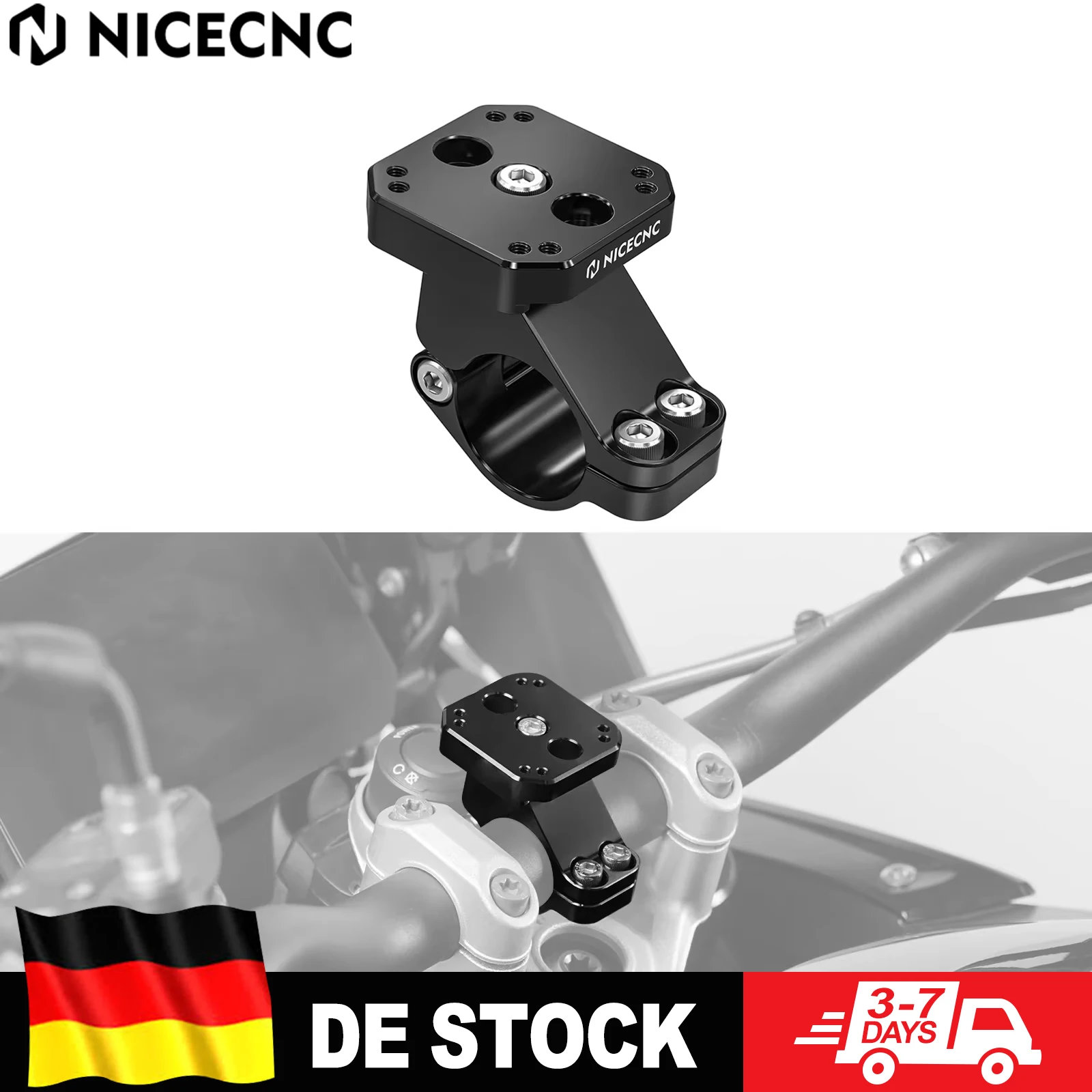 Supporto GPS per BMW R1250GS GSA 2019-2023, R1300GS/Adventure 2024-2025, R1200GS Adventure 2013-18, con morsetto per manubrio da 32mm, standard AMPS